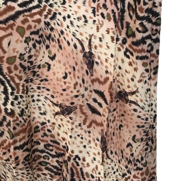 Womens Size 6 ALLSAINTS Raya Arietta Animal Print Ruffled Midi Maxi Skirt - Picture 8 of 10